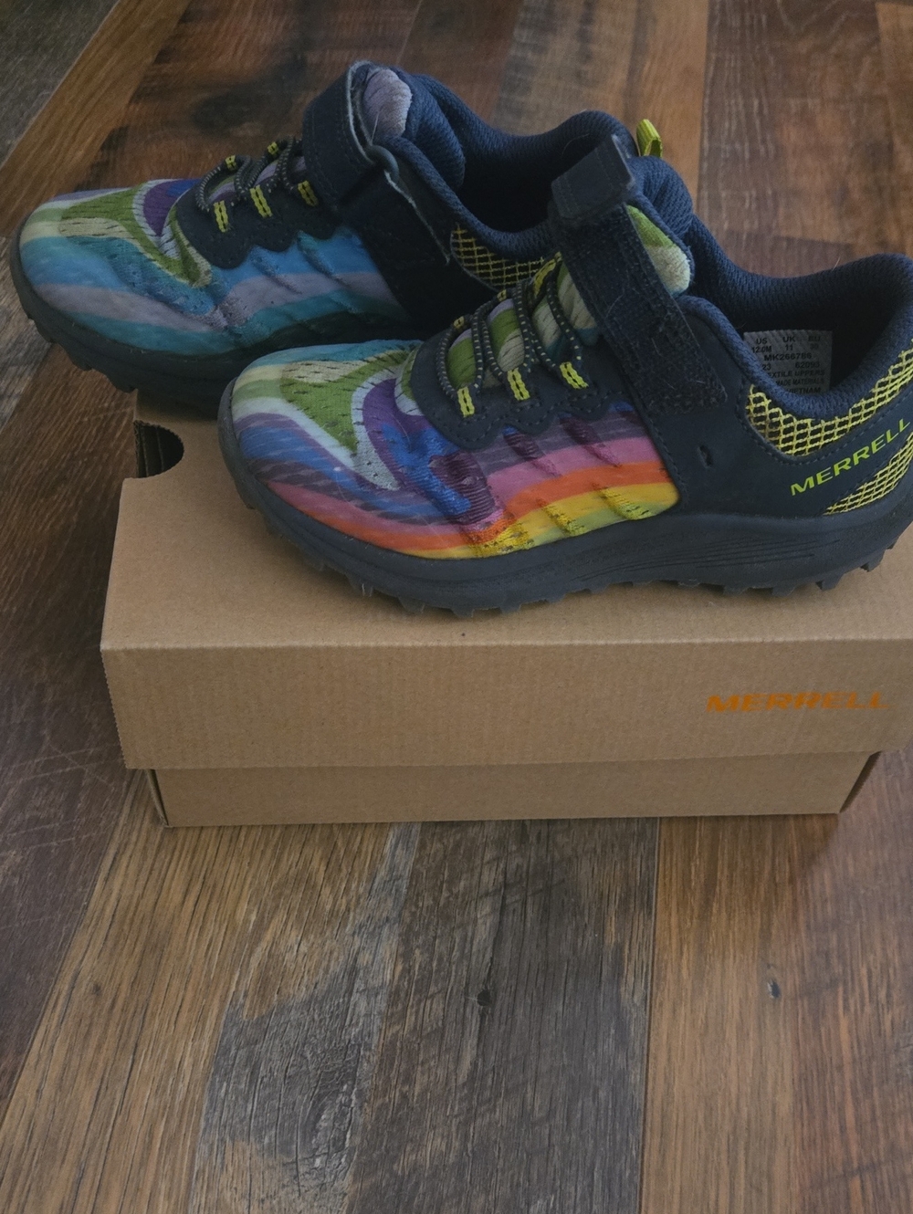 Merrell Kids Rainbow Trail Shoe - Multi/Black